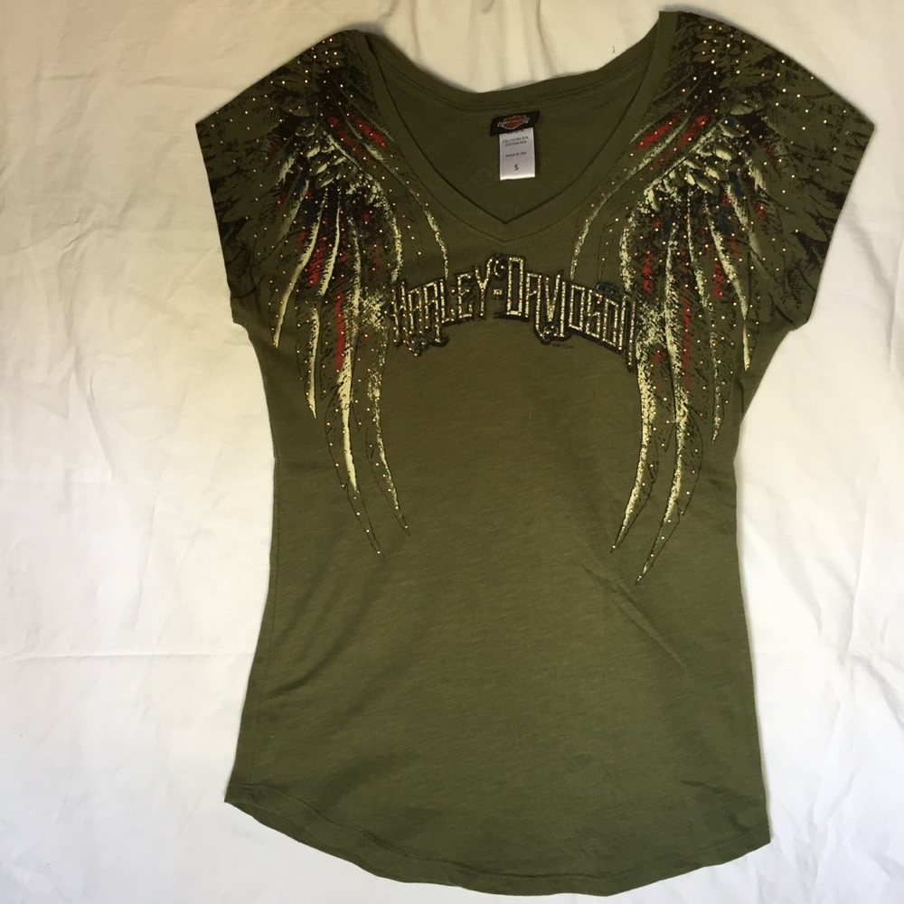 Harley Davidson Carson City T-shirt-Metal Beads